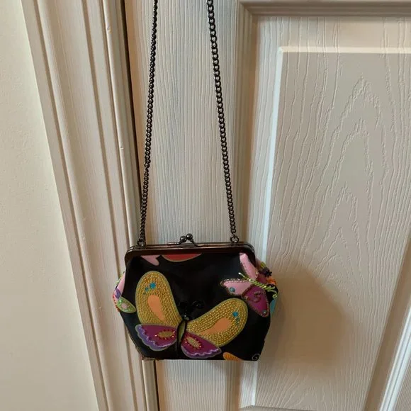 A stunning Marco Arvane black (silk?) and sequin butterfly embellished p… - Picture 7 of 7